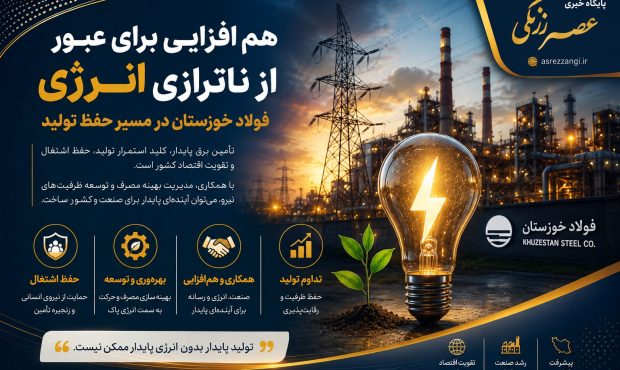 هم‌افزایی برای عبور از ناترازی انرژی؛ فولاد خوزستان در مسیر حفظ تولید